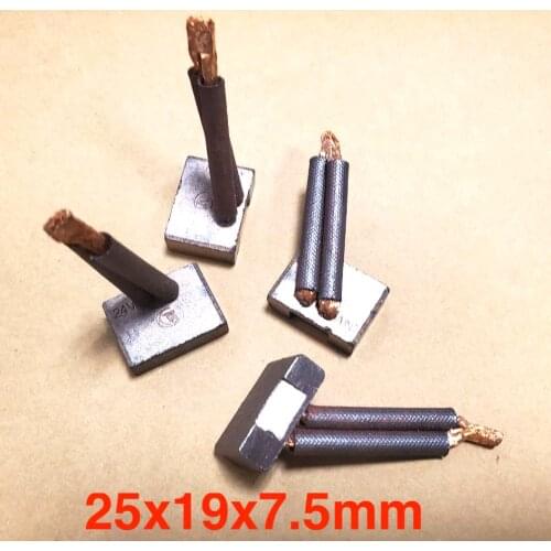 4pcs for Iskra Starter Motor Carbon Brush 25x19x7.5mm