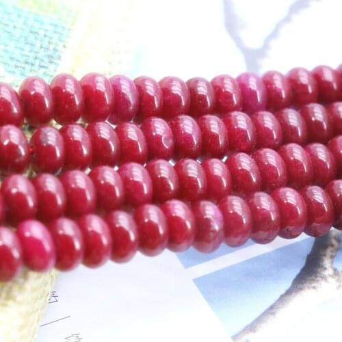 5x8mm Deep red chalcedony abacus shaped loose beads 15" 2 piece/lot high quality DIY women jewelry making