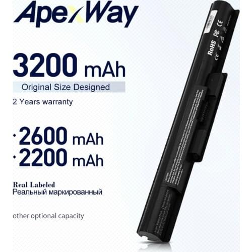 ApexWay 14.8V Laptop battery VGP-BPS35A VGP-BPS35 For Sony VAIO Fit 14E 15E Series 3200mAh 4 cells