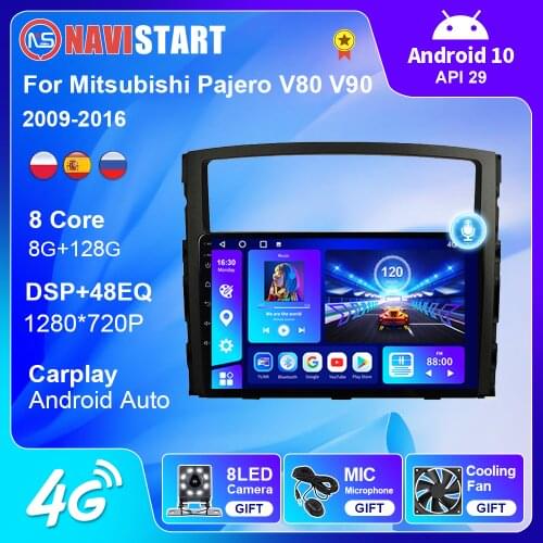 Car Radio for Mitsubishi Pajero V80 V90 2009-2016 Android Navigation GPS 2din Audio for Car Bluetooth Carplay Intelligent System