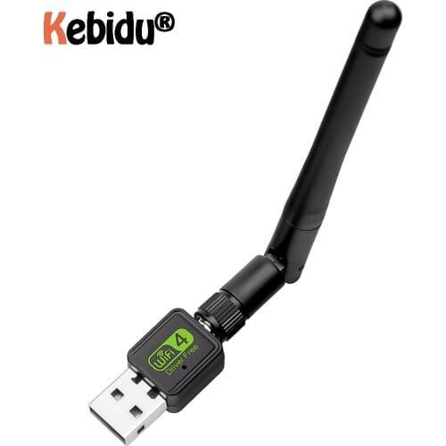 Wireless USB Adapter WiFi Adapter 2db Network Card Wifi Dongle 150Mbps 802.11b/g/n Network LAN Card Black Free Driver RTL8188GU