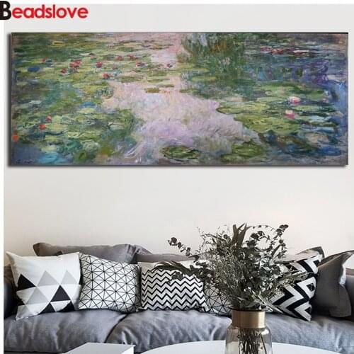Large round square diamond embroidery Water Lily Diy full diamond painting mosaic pictures rhinestones