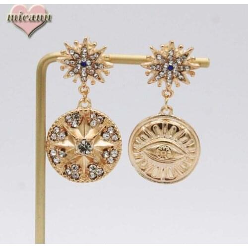 Boucle Doreille Koła Geometric Big Crystal Rhinestone Orbellen Luxury Designer Fashion Orecchini Donna Ofertas Relampago 2020