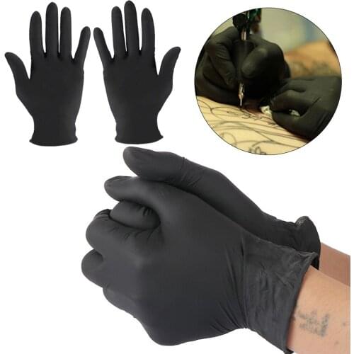 Household Cleaning Washing gant latex jetable Disposable Mechanic Gloves Black Nitrile Laboratory Nail Art Anti-Static Gloves