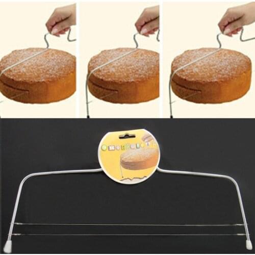 Double Line Adjustable Stainless Steel Metal Cake Cut Tools Cake Slicer Device Decorating Mold Bakeware Kitchen Cooking Tool