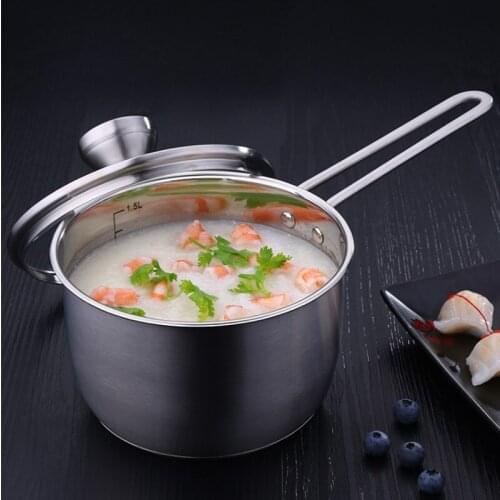 304 Stainless Steel Milk Pot Childrens Food Supplement Pot Baby Boiled Milk Pot Small Steamer Induction Cooker Cooking