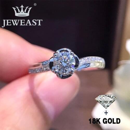 Natural Diamond 18K Gold Pure Gold Ring Beautiful Gemstone Ring Good Upscale Trendy Classic Party Fine Jewelry Hot Sell New 2020