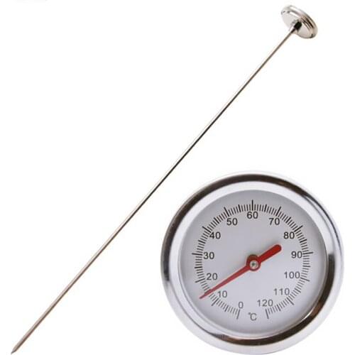 Compost Soil Thermometer 20 Inch 50cm Length Premium Stainless Steel Metal Measuring Probe Detector For Garden Lawn Farm Plants