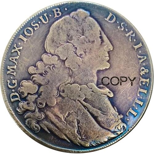 1760 German states Electorate of Bavaria 1 Thaler Maximilian III Joseph Cupronickel Plated Silver Copy Coins