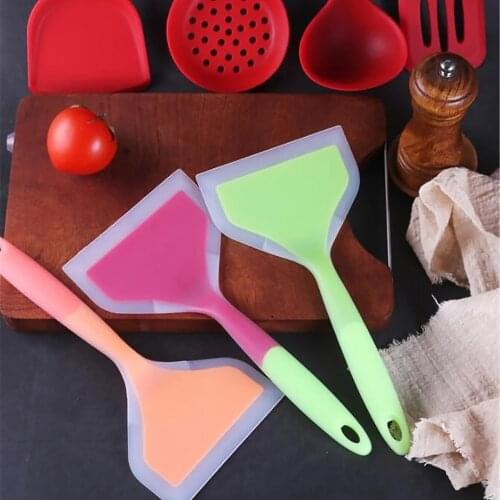 Cooking Utensils Silicone Spatulas Beef Meat Egg Kitchen Scraper Wide Pizza Shovel Non-stick Turners Food Lifters CF-169