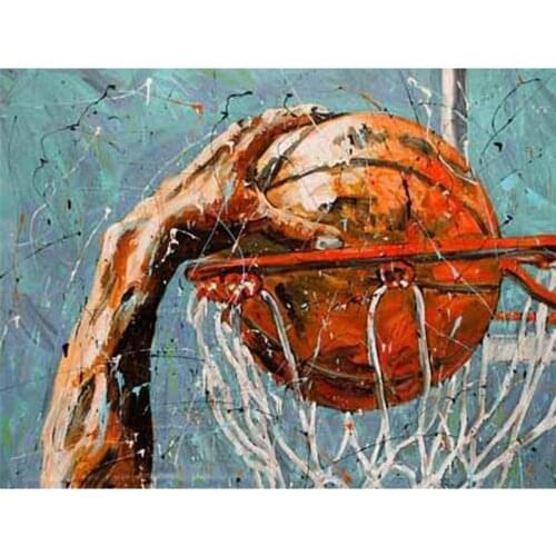 Dunk Basketball Still life DIY Painting By Numbers Wall Art Picture Acrylic Painting For Home Decoration Drop Shipping 50x65cm