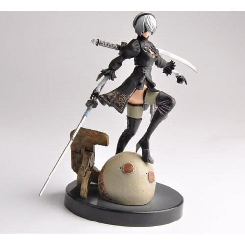NEW Collectible 15cm PS4 Game NieR Automata YoRHa No. 2 Type B 2B Cartoon Anime Figure with Two Swords Toy Model Boxed Gifts
