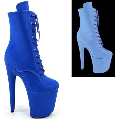 Leecabe 20CM/8inches Pole dancing shoes High Heel platform Pole Dance boot