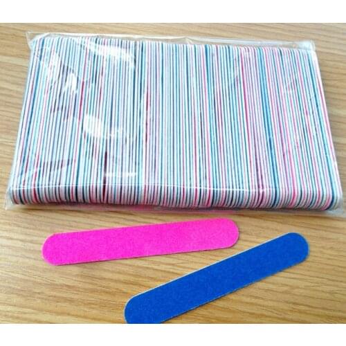 100pcs 180/240 grit Professional Nail Files nail Buffer Buffing Slim Crescent Grit nail tools disposable nail file DB85