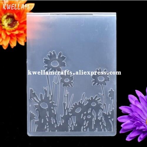 Flowers Plastic Embossing Folder For Scrapbook DIY Album Card Tool Plastic Template 10.6x14.5cm KW7062319
