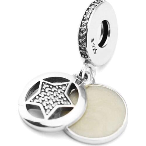 Friendship Star Dangle Charms For Jewelry Making Fits 925 Silver Original Bracelets For Woman Fashion Jewelry Beads Wholesale