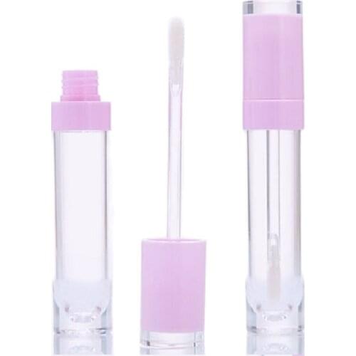 8ml Empty Lip Gloss Containers Clear Wand Round Lip Gloss Refillable Bottles Plastic Cosmetic Packaging Containers 30pcs/50pcs