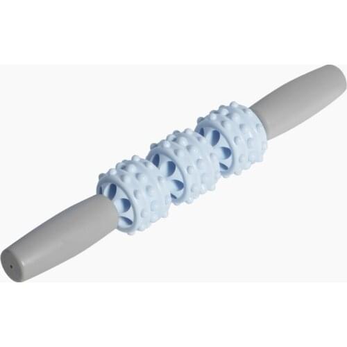 Body Roller 9-Tooth Spike Auxiliary Massagers Stick Fascia Roller Relax Muscles Fitness Yoga Massage Mace Stainless Steel Health