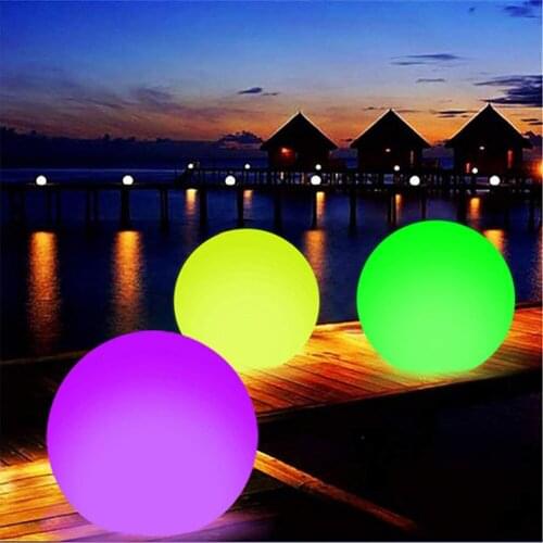 Glowing Beach Ball Remote Control Led Light Swimming Pool Toy 13 Colors Glowing Ball Inflatable Led Beach Ball Party Accessories