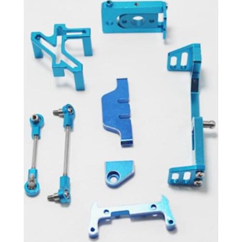 Mini-Q Q8 Q9 1:28 RC Car spare parts upgrade metal motor mount battery compartment rudder base steering rod bottom bracket