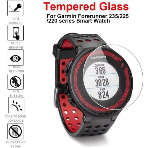 3Pcs HD Tempered Glass For Garmin Forerunner 235 225 series sport SmartWatch Screen Protector for Forerunner 220 Protective Film