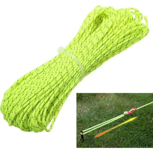 10 Meters 2.5mm Reflective Guyline Camping Tent Rope Runners Guy Line Cord Outdoor Sports Camping Hiking Tent Accessories
