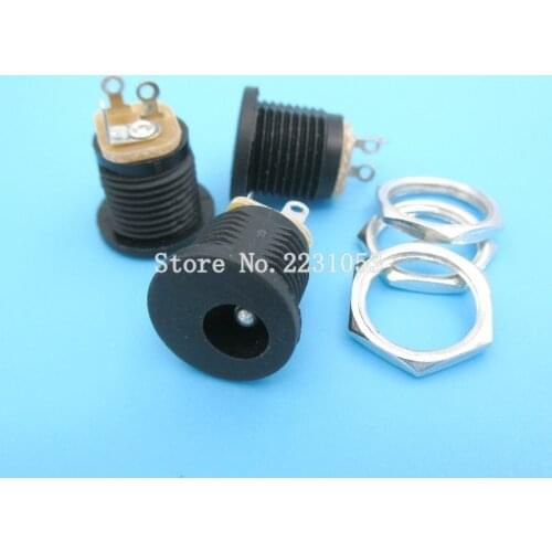 10PCS/Lot DC022 5.5*2.5 / 5.5 x 2.5mm DC Power Socket/ DC Connector Panel Mounting DC-022
