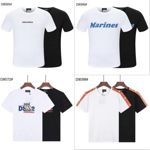 2021 Italian fashion trendy brand Dsqusred2 mens high-end printing short sleeve streetwear t shirt