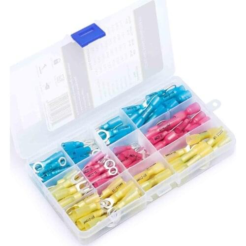 240/250/270/120PCS de Dissipadores de Calor Selo Fio do Cabo Elétrico Isolado Butt Friso Conector de Emenda À Prova D' Água kit