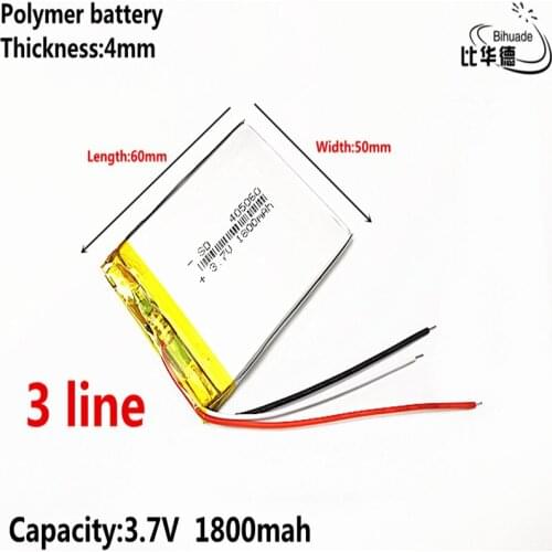 3 line Good Qulity 3.7V lithium battery early 405060 1800mAh headlight GPS navigator general polymer batteries