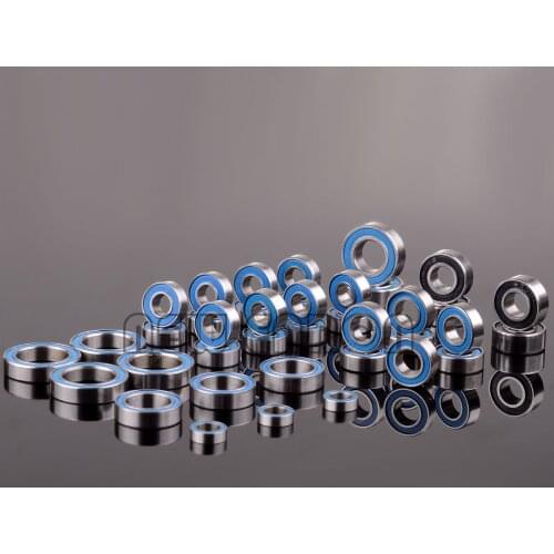 39Pcs Chrome Steel Ball Bearing Metric Blue/Black Rubber Sealed Set KIT For RC Crawler Racing Car 1/10 Traxxas REVO R-EVO 3.3