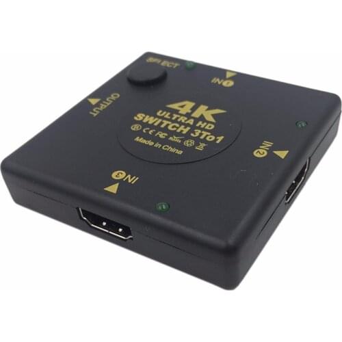 4K Switcher HDMI-compatible Splitter 4K*2K 3D Mini 3 Port Switch 3 in 1 out Port Hub for DVD HDTV Xbox PS3 PS4 1080P