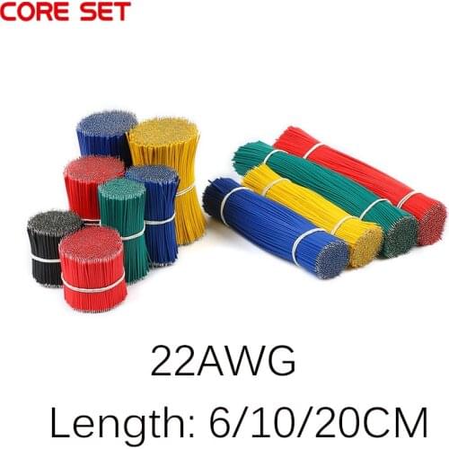 50Pcs 22AWG Tin-Plated PCB Solder Cable 22AWG 6/10/20cm Fly Jumper Wire Cable Tin Conductor Wires Connector Wire