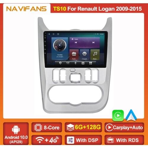 6GB+128GB Android 11 Car Radio Stereo For Renault Logan 1 Sandero Lada Lergus largus Dacia Duster 2009-2017 Multimedia Player FM