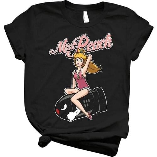 Miss Peach PinUp 26 Graphic Tee Shirts for Men – Women Vintage Trending Shirt – Customize Tee for Kids