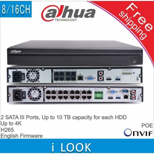 Dahua Network Video Recorder NVR4208-8p-hds2 replace NVR4208-8p-4ks2 NVR4216-16p-hds2 replace NVR4216-16p-4ks2 8/16CH POE NVR