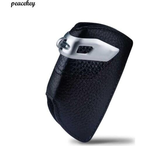 Leather Car Keychain For BMW Key Case G30 F10 F20 F11 F07 F2 F80 X3 X4 5 Series Car Key Cover Leather Key Wallet Car Styling