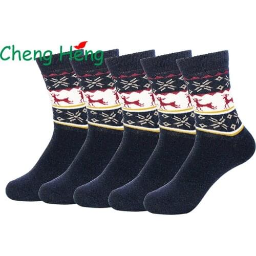 Rabbit Wool Men Warm Socks Spring Autumn Winter Comfortable Business Casual Sweet Art Socks Style Small Fawn pattern Meias Socks