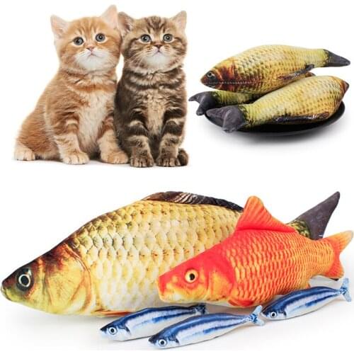 Pet Soft Electronic Fish Shape Cat Toy Playing Toy Pillow Simulation Fish Toys Funny Cat Chewing Playing Supplies Dropshiping