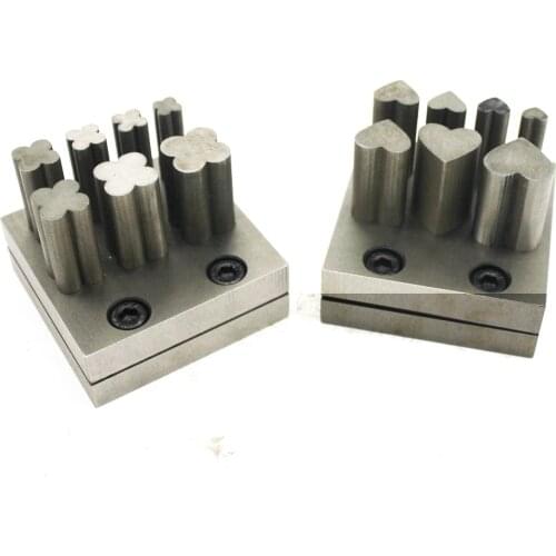 Metal Disc Cutter Set Heart Four Leaf Clover Jewelers Mold Cutting Punching Base Puncher Jeweler Tool