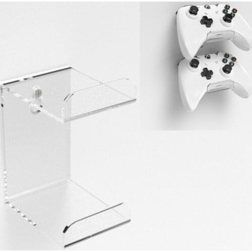 Wall Mounted Acrylic Headset Stand Hanger Game Controller Holder Space Saving Gamepad Holder Universal Wall Mount For PS4 Xbox