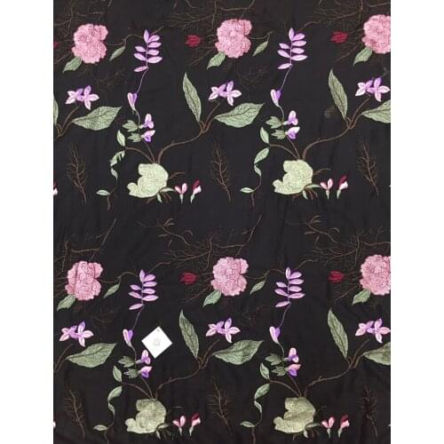 New product antique style imitation Song embroidery pattern lace, brown diamond mesh bottom matching, suitable for diy Hanfu