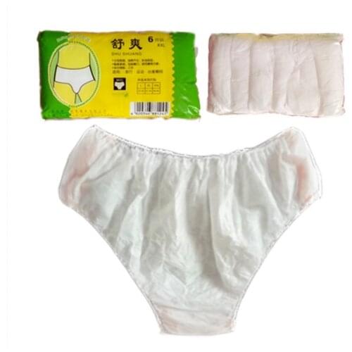 6 Pcs/lot Disposable non-woven underwear hotel sauna foot bath beauty travel essential supplies travel Panties Pregnant Briefs