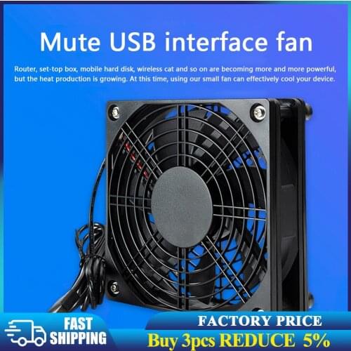5V USB TV Box Computer Case Chassis Cooling Fan Wireless Router Set-top Box Radiator Cooler Computer DIY Repair Parts