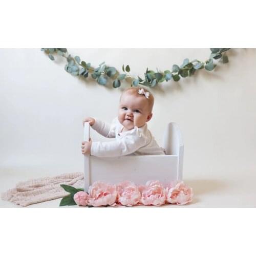 Newborn Photography Props Wooden Mini Photo Bed Infant Photo Shoot Props Do Old Baby Shoot Accessories White Posing Container