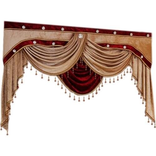 Luxury custom valance Used for curtains at the top (Buy VALANCE dedicated link/Not including Cloth curtain and tulle)