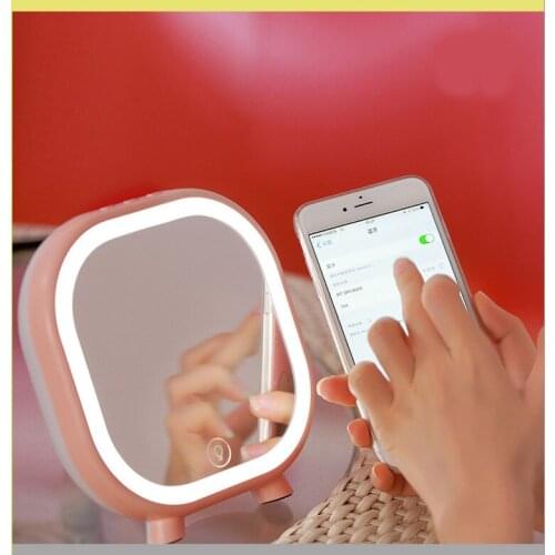 LED makeup mirror table lamp touch multi-function Bluetooth audio table lamp desktop mirror birthday gift