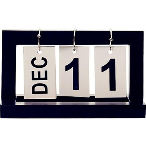 Vintage Wooden Table Calendar Ornaments Office Desktop DIY Flip DIY Calendar Home/Cafe Shop Decoration Calendar Simple Style