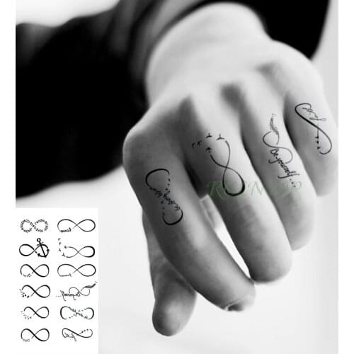 Waterproof Temporary Tattoo Sticker number eight letter cute womderful tatto flash tatoo fake tattoos for kids girl men women