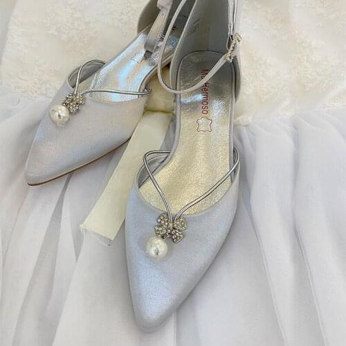 MarHermaso Womens Satin Ankle Strap Pointed Toe Elegant Christmas Green Color Ballerinas Wine color Ballets